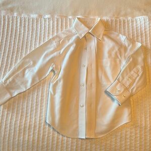 Classic white button down dress shirt